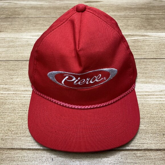 Pierce Siddons Martin Men's Strapback Baseball Cap Adjustable Embroidered Red - Picture 2 of 14